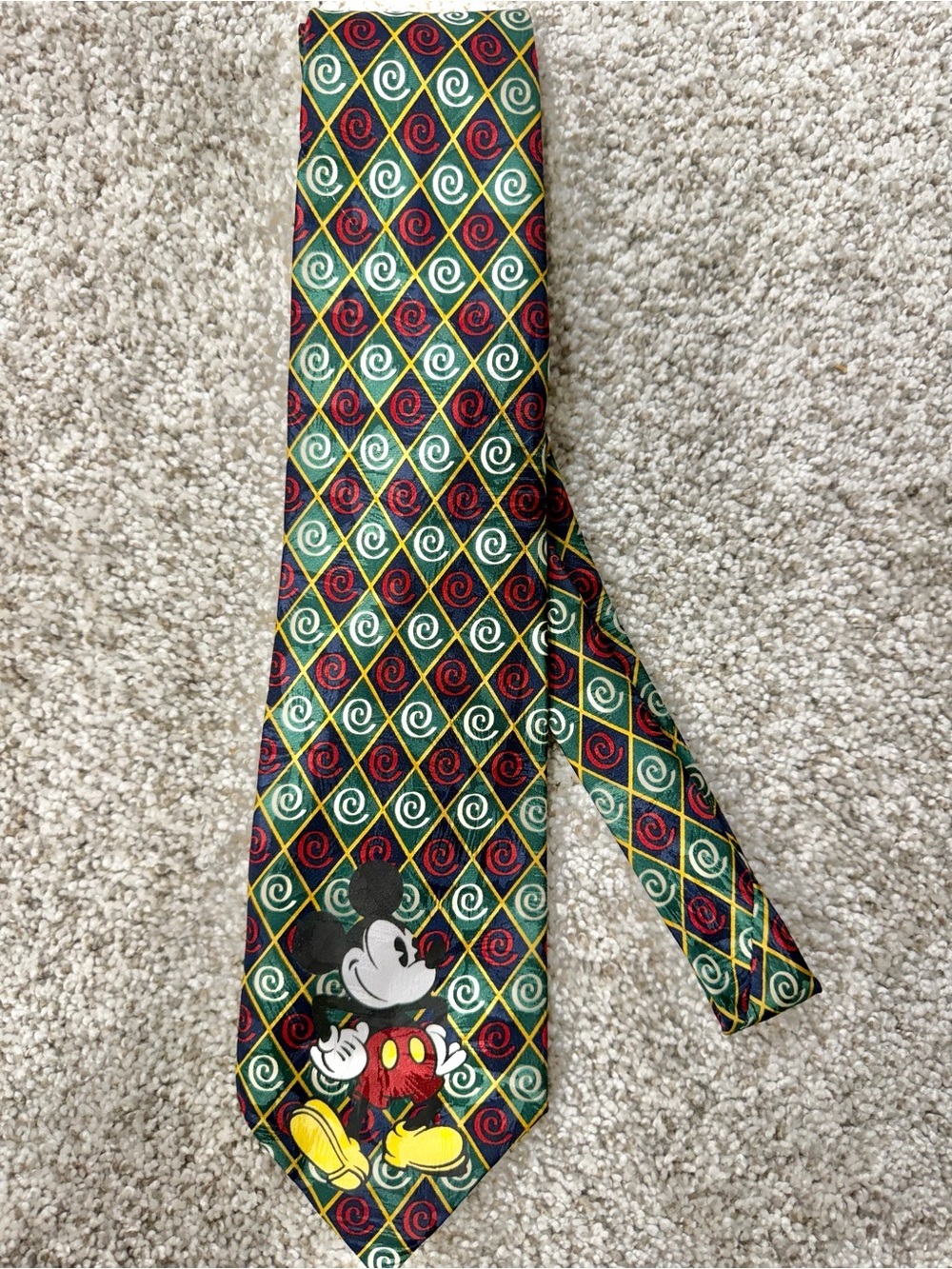 VINTAGE MICKEY UNLIMITED Mickey Mouse Patterned Necktie
